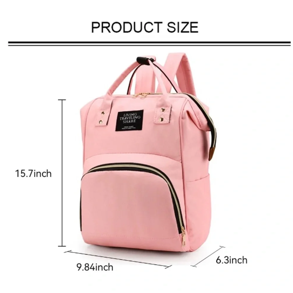 Hot Pink Baby Backpack Diaper Bag